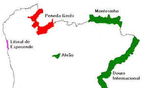 Mapa de reas protegidas do Norte